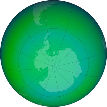 July 2001 monthly mean Antarctic ozone